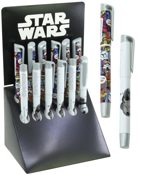 Stylos roller Star Wars, 2 couleurs assorties, présentoir de 12