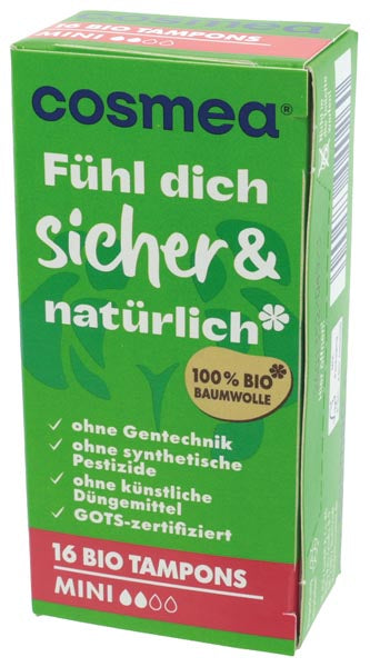 Tampons Cosmea Mini 16 pièces Bio & Vegan