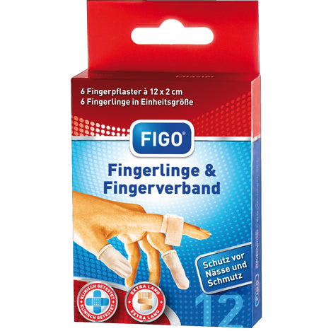 Pansements pour plaies : 6 protège-doigts et 6 bandages pour doigts