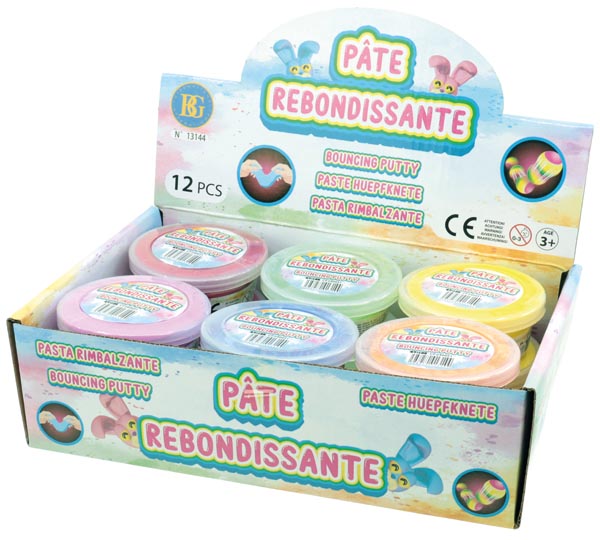 Pâte à modeler printanière, 20 g, 6 couleurs assorties, présentée en boîte de 12 pièces