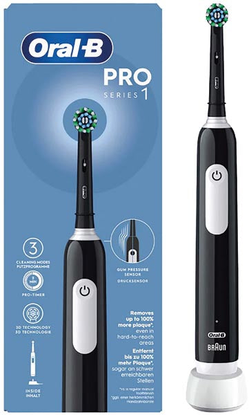 Brosse à dents Oral-B Pro Series 1 CrossAction noire