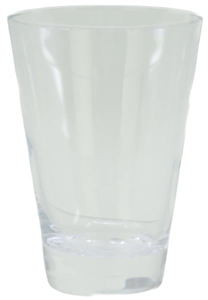 Verre à boire en verre de 300 ml, de forme conique et transparent.