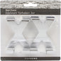 Crochets de porte en acier inoxydable, lot de 2, 7 x 5 cm, en forme de X, sur carte