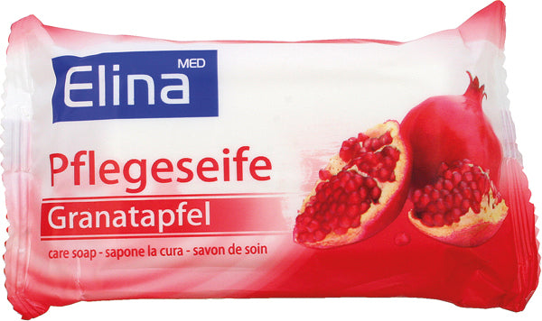 Savon Elina à la grenade, barre de 80 g sous emballage aluminium