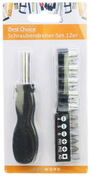 Tournevis multifonctionnel. 10 en 1 + 11 embouts.