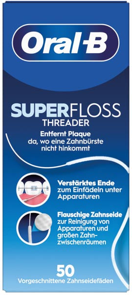 Fil dentaire Oral-B Superfloss, boîte de 50