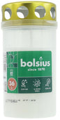 Brûleur de bougie funéraire n° 3 blanc avec couvercle doré 11 x 5,5