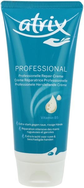 Crème réparatrice Atrix en tube de 100 ml, usage professionnel