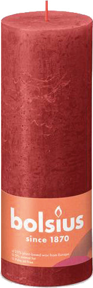 Bougie pilier RUSTIK 190x68 rouge