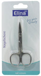 Ciseaux à ongles Elina en acier inoxydable sur carte, 9 cm