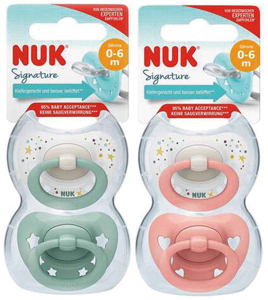 Sucettes NUK Signature Taille 1 0-6 mois (2 unités)