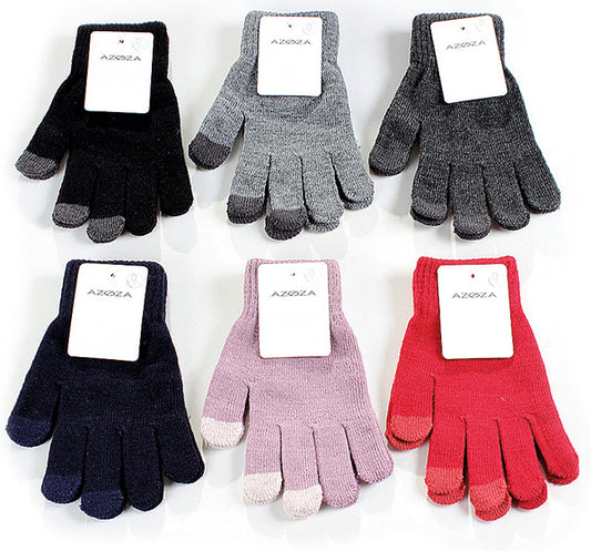 Gants d'hiver pour femmes, 6 couleurs assorties
