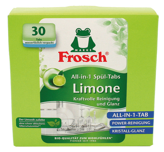 Pastilles pour lave-vaisselle Frosch, paquet de 30, citron