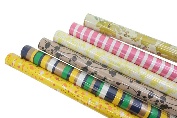 Rouleau de papier cadeau 2 m x 70 cm, motifs modernes