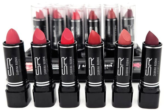 Rouge à lèvres SABRINA 3,8 g F10 mat 6 couleurs assorties.