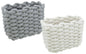 Panier de rangement 19 x 12 x 15 cm, 2 couleurs assorties