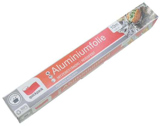 Feuille d'aluminium, 30 cm de large, 10 m en boîte, 10 µm