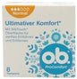Tampons O.B. Pocket Pack, paquet de 8
