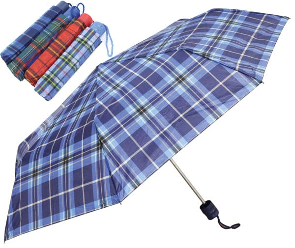 Parapluie de poche 100 cm, motif à carreaux