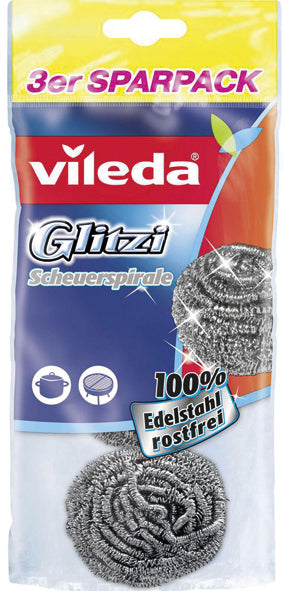 Spirale à récurer Vileda Glitzi, 3 pièces