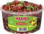 Boîte ronde Haribo Happy Cherries 150 pièces.