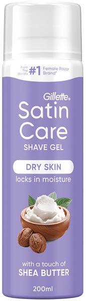 Gel à raser Gillette Women Satin Care 200 ml au beurre de karité