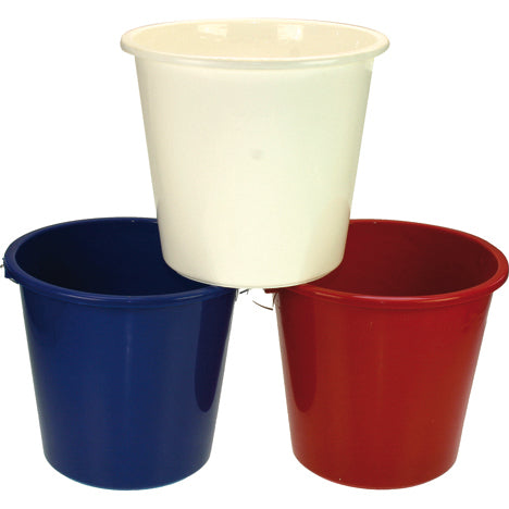 Seau de 5 litres avec poignée en métal pour usage domestique, coloré