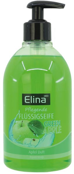 Savon liquide Elina 500 ml, parfum pomme, avec distributeur