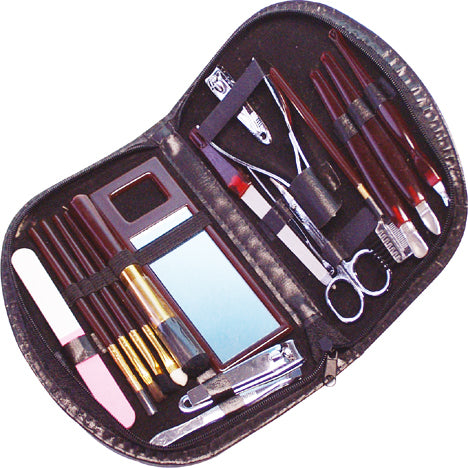 Coffret manucure Nagel Elina, 18 pièces, étui noir, 26 cm