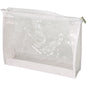 Trousse de toilette XL 23 x 18 x 5,5 cm blanche transparente