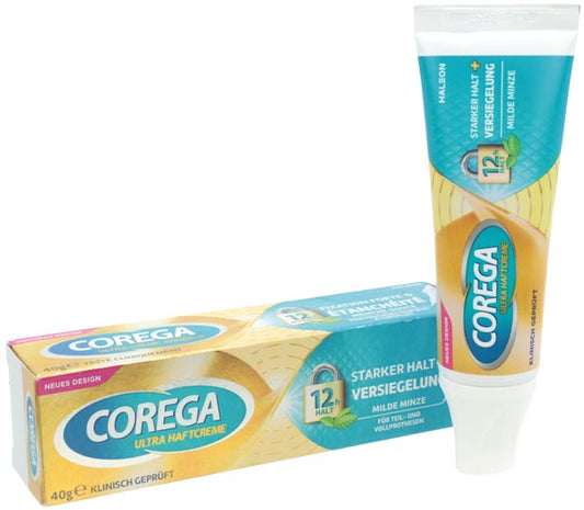 Adhésif Corega Ultra Strong Hold + Scellant