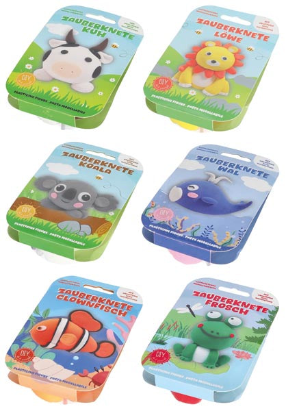 Pâte à modeler magique à séchage à l'air, 6 unités assorties
