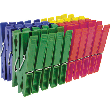Pinces à linge Kusto, lot de 40, couleurs assorties, 7 x 1 cm
