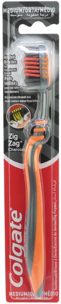 Brosse à dents Colgate Zig Zag Charcoal Medium