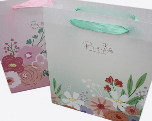 Sac à provisions à fleurs, 26,8 x 9,8 x 32 cm