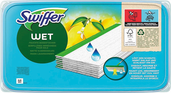 Lingettes humides antibactériennes Swiffer, paquet de 10