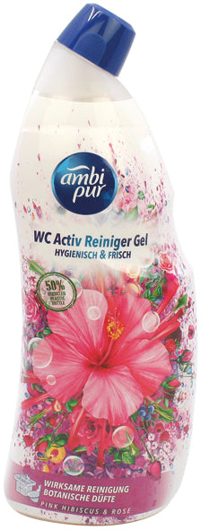 Gel nettoyant pour toilettes Ambi Pur 750 ml Hibiscus & Rose