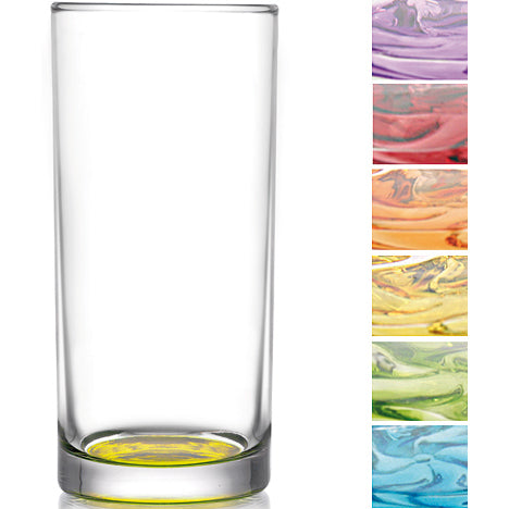 Verre à long drink corail, 0,25 l, coloré. Base : 6 couleurs assorties.