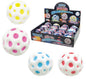 Boule à ressort super puissante de 60 mm, 4 couleurs assorties, présentée dans un présentoir