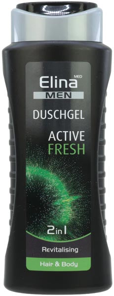 Gel douche Elina 300 ml 2 en 1 Active Fresh pour hommes