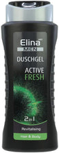 Gel douche Elina 300 ml 2 en 1 Active Fresh pour hommes