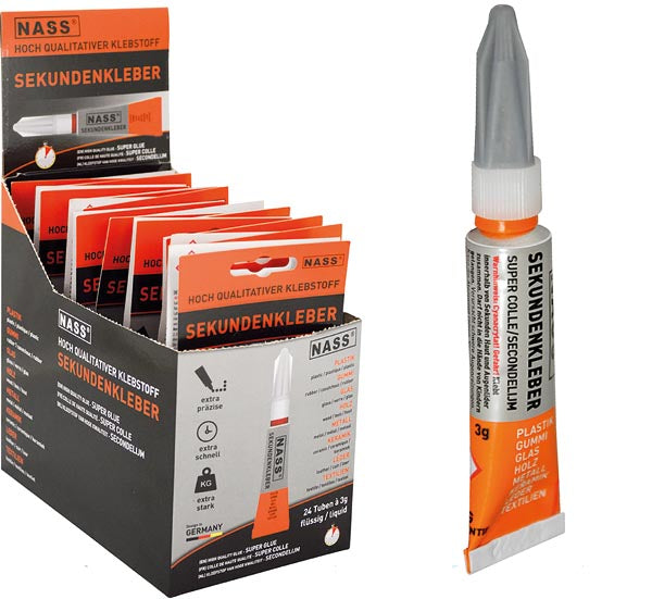 Superglue 3g sur carte, 24 pièces en présentoir