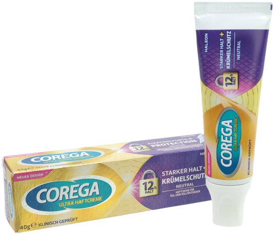 Crème adhésive pour prothèses dentaires Corega Ultra 40 ml, sans saveur