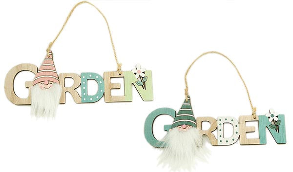 Joli cintre 20x8cm avec un nain de jardin