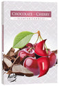 Bougies chauffe-plat parfumées, paquet de 6, chocolat-cerise