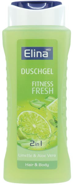 Gel douche Elina 300 ml 2 en 1 Fitness Fresh