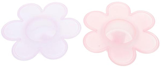 Porte-bougie chauffe-plat, forme de fleur, 11 x 3 cm, verre