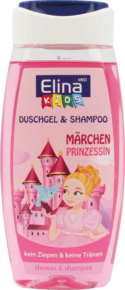Gel douche Elina Kids 250 ml 2 en 1 Princesse
