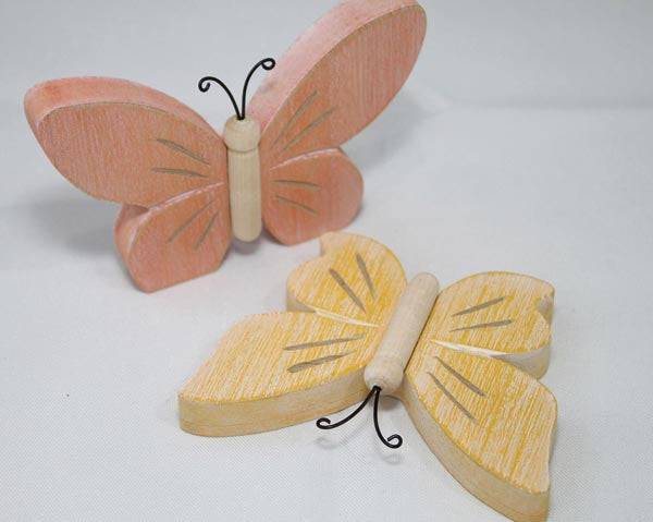 Papillon en bois de qualité supérieure, 10,7 x 7 x 1,7 cm