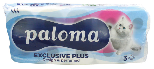 Papier toilette Paloma 3 plis, paquet de 10 x 150 feuilles